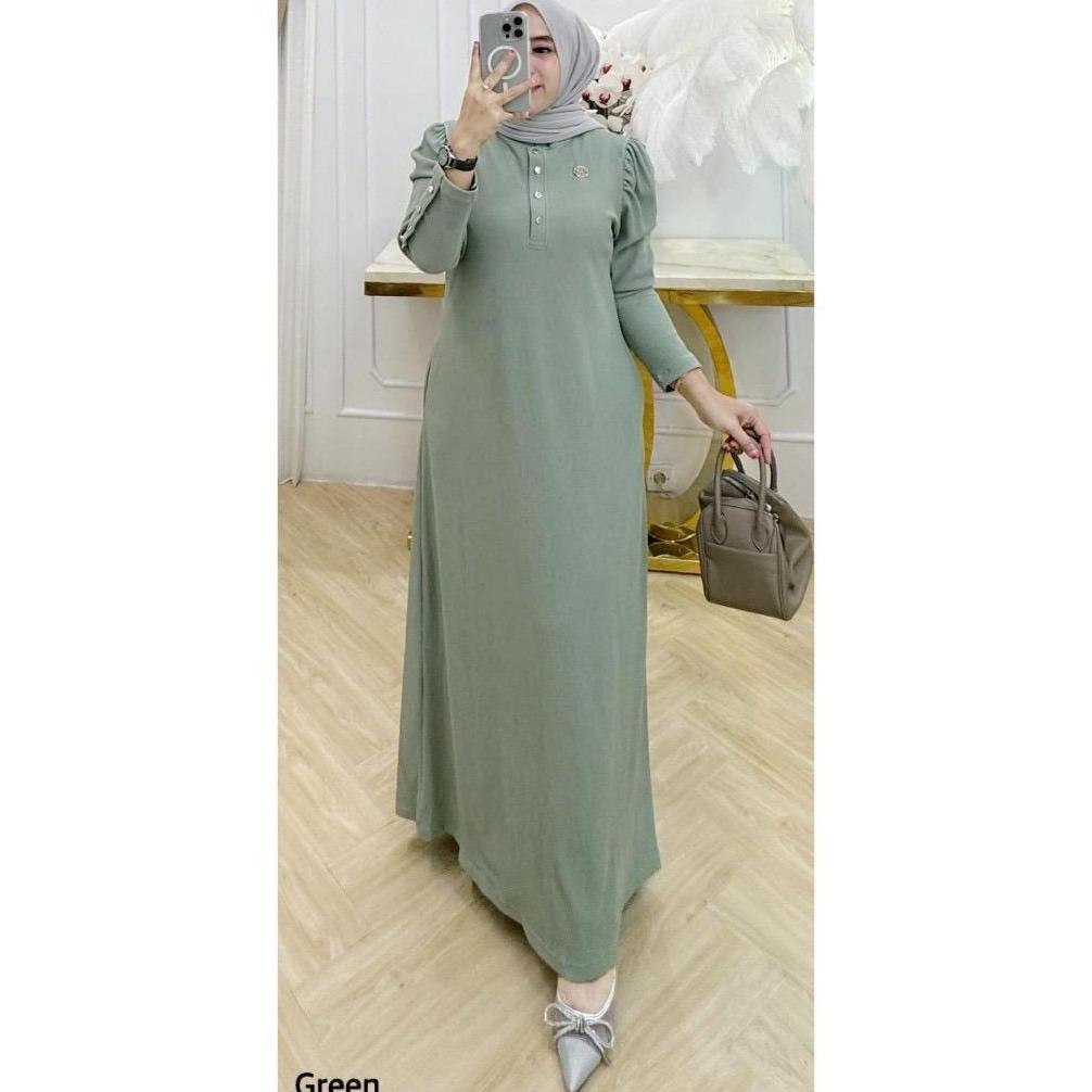 GAMIS INAYA LENGAN BALON CRINKLE AIRFLOW LD 110 // GAMIS POLOS LENGAN BALON // GAMIS BUSUI FRIENDLY 
