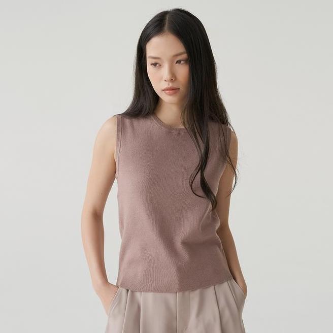 Inkano Roue Tanktop Inkano Roue Tanktop Roue Grey Putih Line - Rajut Wanita