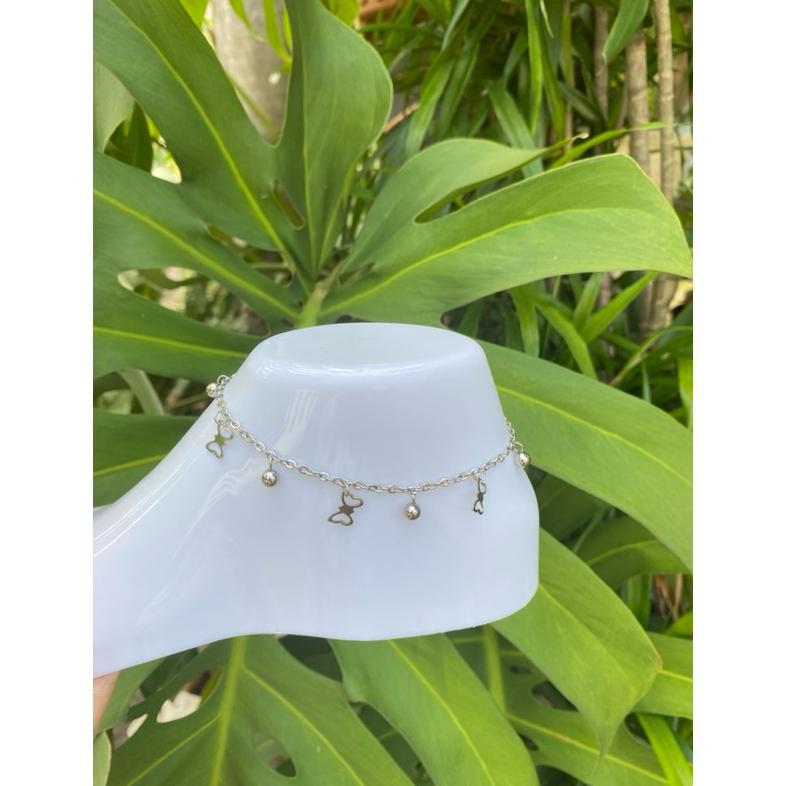 best seller gelang kaki titanium anti karat manik manik gelang kaki wanita korea titanium lapis emas