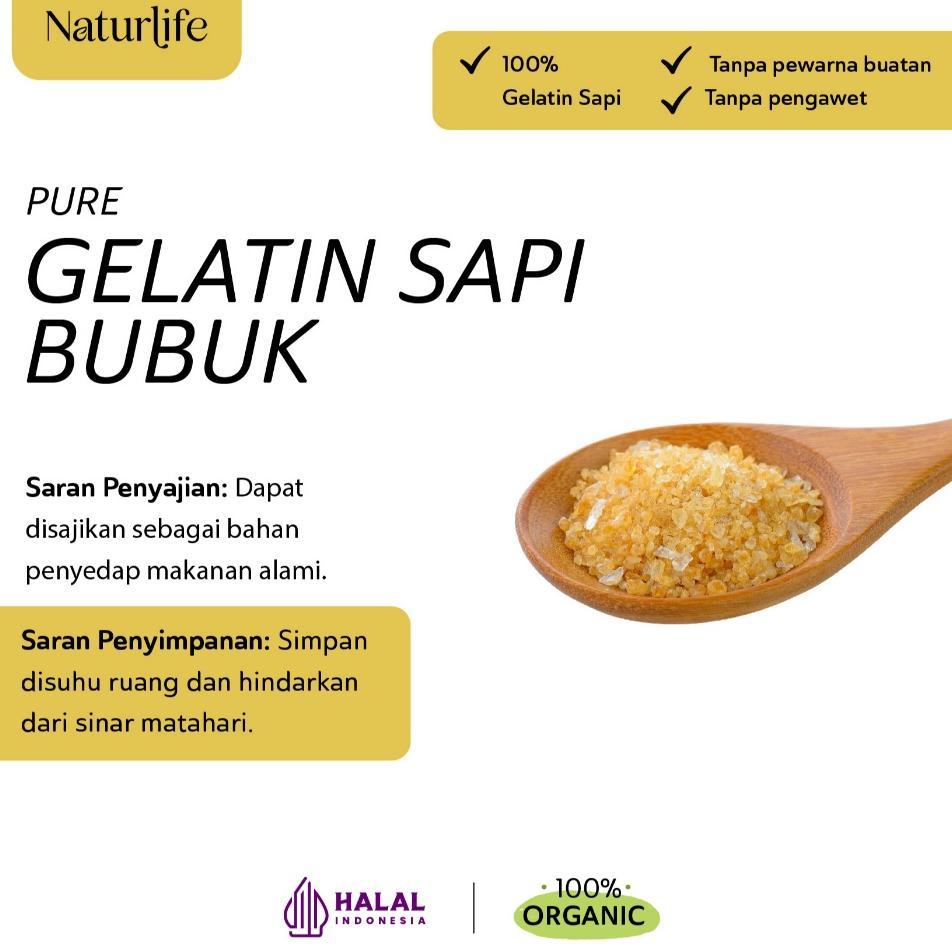 Gelatin Sapi Bubuk Dari Naturlife / Gelatin Halal / Gelatin Bubuk Halal / Gelatin Halal Untuk Makan 
