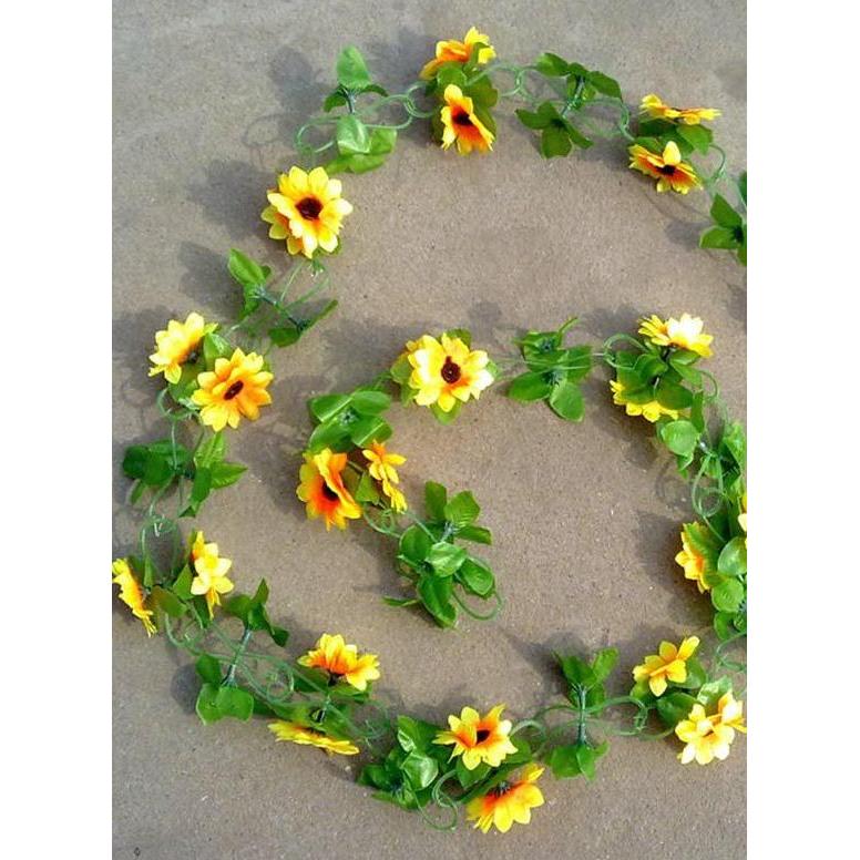 DAUN RAMBAT MATAHARI/DAUN BUNGA PLASTIK RAMBAT MATAHARI