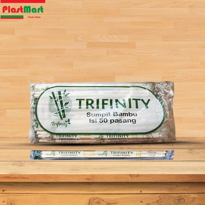 Sumpit Bambu + Tusuk Gigi - Isi 50 Pasang / Sumpit Higienis / Sumpit Panda Trifinity