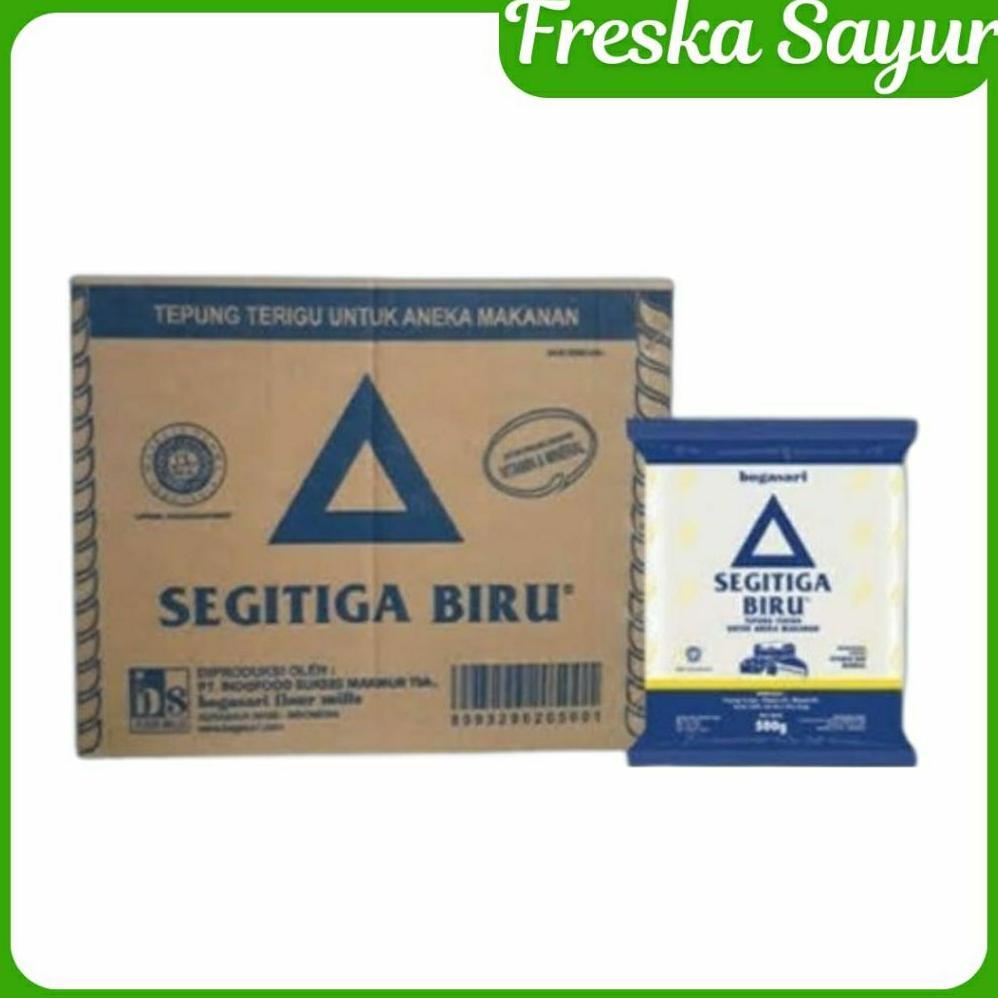 Grosir Tepung Terigu Segitiga Biru 500 Gr 1 Dus Isi 24 Bungkus