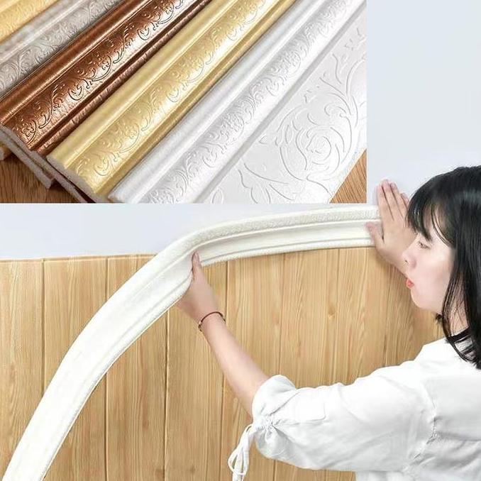Wall Border List Foam 3D 8 mm Wallpaper Tebal List Dinding Border 2