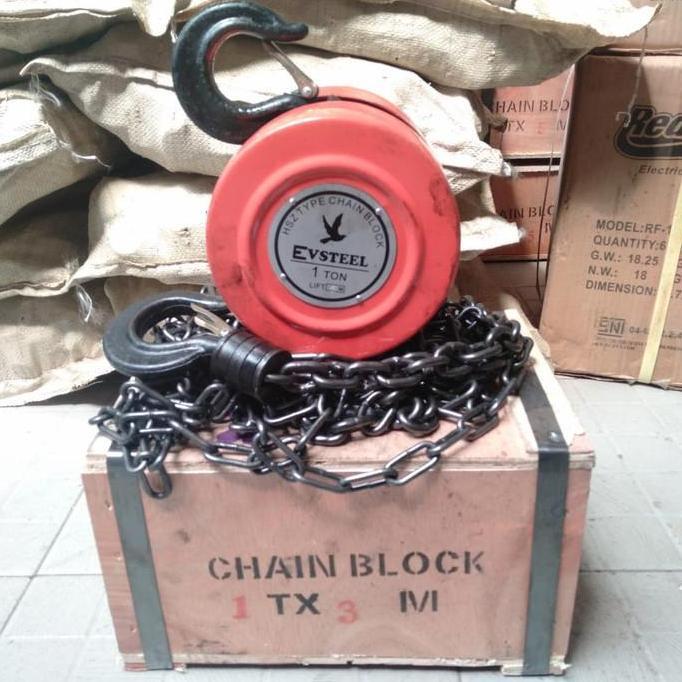 CHAIN BLOCK 1 TON 3 METER TAKEL KATROL KEREKAN 1 TON 3 METER