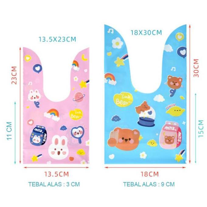 Avvolgere- Hx170 [50 Pcs] 18X30 Plastik Kelinci Souvenir Hadiah Snack Goodie Bag