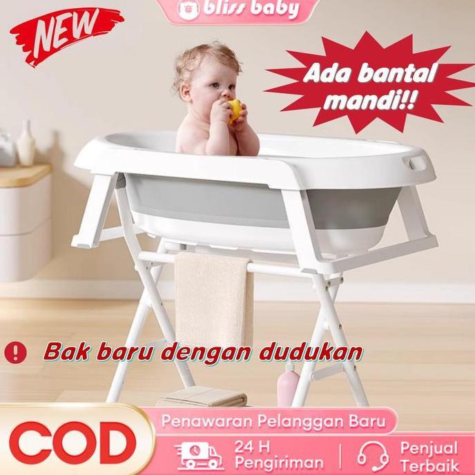 [Ready stock] Bak mandi bayi / lipat Bak mandi lipat Tempat mandi Bak bayi mandi lipat Bak lipat man