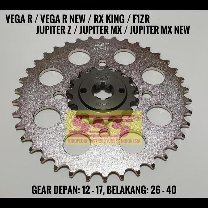 GEARSET SSS 415 RX KING FIZR JUPITER MX JUPITER Z VEGA R RANTAI GOLD SSS HSBT / REGINA GIRSET GIR SE