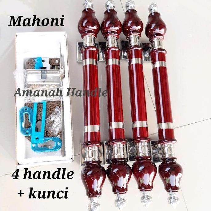 4 Batang + 1set KUNCI / Gagang pintu rumah stainless 45cm handle pintu model 2 daun pintu 35cm & 45c