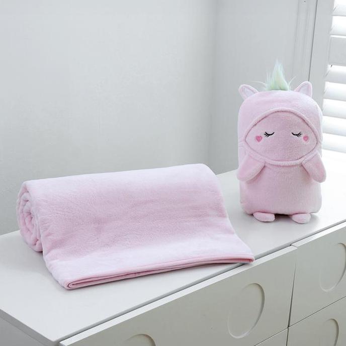 TERBARU - Informa 125x150 cm Selimut Boobo Unicorn - Pink