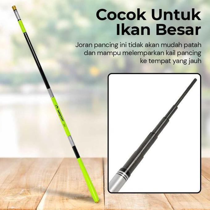 BLANCHENAM Taffsport Joran Tegek Pancing 330 430 540 Fishing Rod Pole material Carbon Fiber Ikan 3Kg