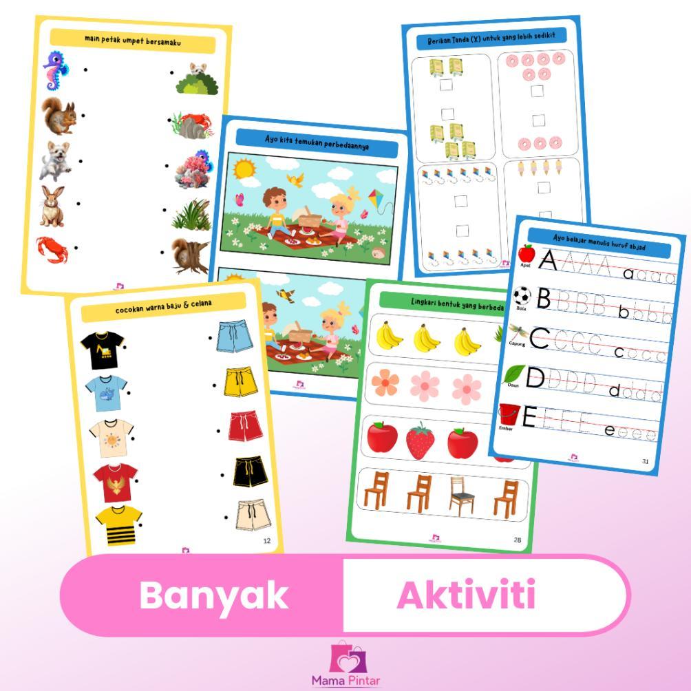 Buku Aktivitas Pertamaku Worksheet Tracing Menulis Berhitung Anak PAUD TK 2 3 4 5 Tahun