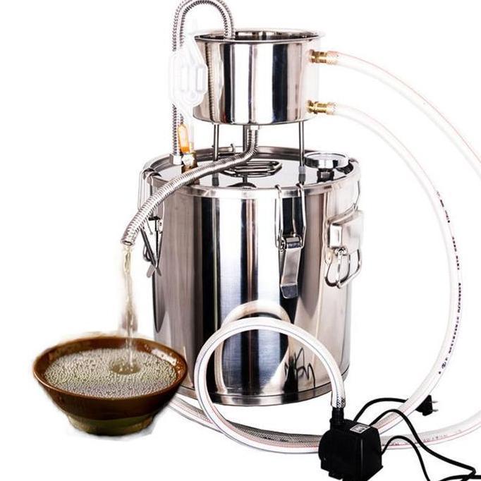 EZESJIT 12L Alat Distillation Stainless Alat Pembuat  Penyuling Destilasi Atau