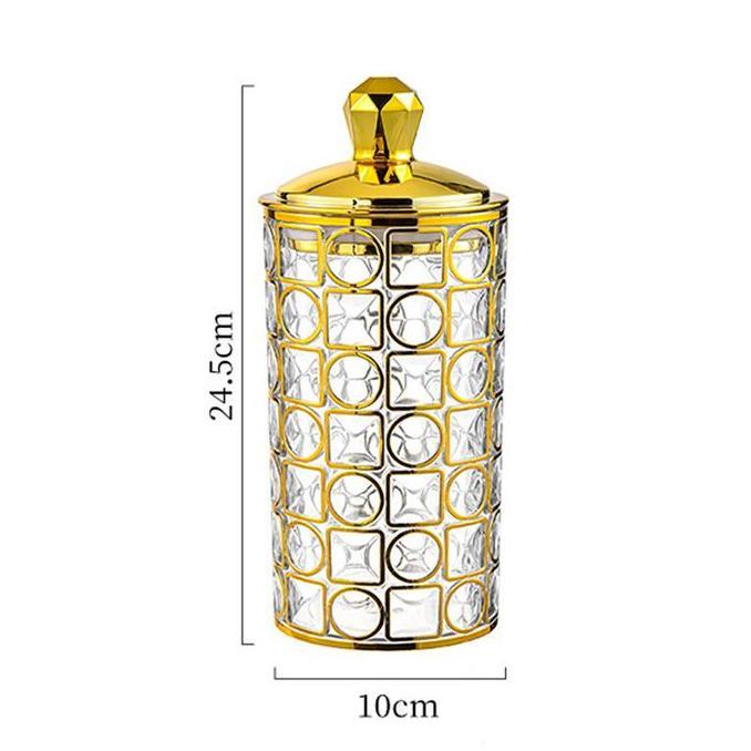 DZAPIRA Toples Makanan Kedap Udara Emas / Toples Kedap Udara Plastik / Toples Snack Kedap Udara