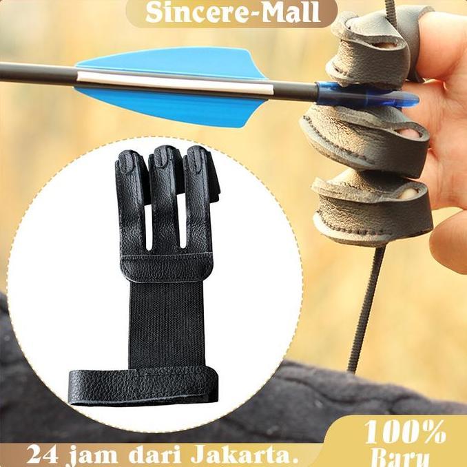 HAMDORA 3 Finger Tab Finger Glove Finger Tab Kulit Olahraga Panahan