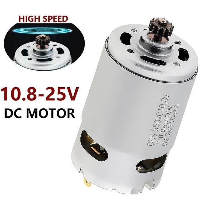 HASQUINE Dinamo DC Motor RS550 (RS-550) 21V High Speed 9 Gigi & 12 Gigi, Pengganti Sparepart untuk B