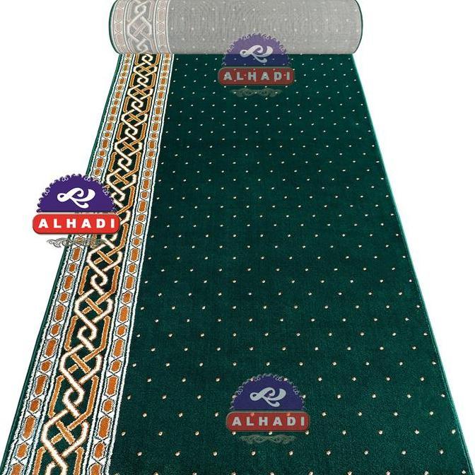 Alhadi Karpet Masjid Alagra Meteran Ukuran 100 X 120Cm Tebal 13Mm Sajadah Mushola Empuk Lembut