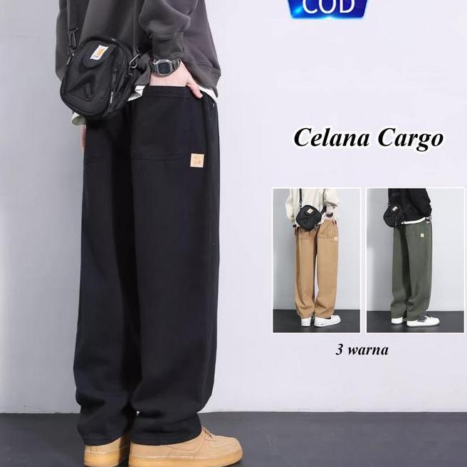 Celana Cargo Panjang Celana Cargo Panjang Pria Joger Korean Style Oversize