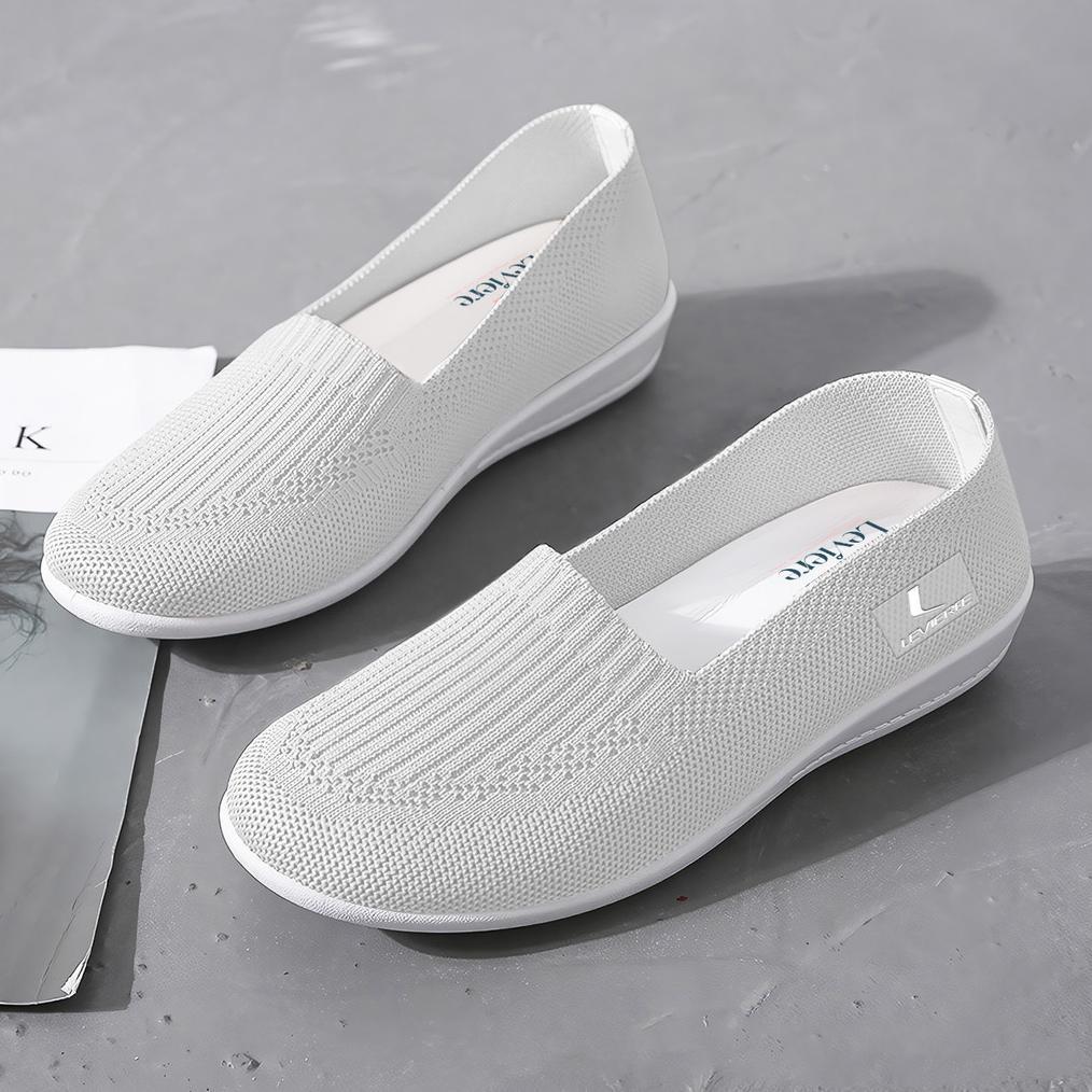 FAST DELIVERY HMBRG EUNJI SEPATU SLIP ON WANITA RAJUT SEPATU TANPA TALI SHOES SLIP ON ULTRA LV0175