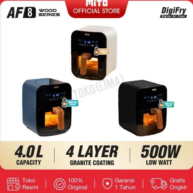 Air Fryer Mito AF 8 Transparan Low Watt Airfryer Mitochiba AF8 Crystal
