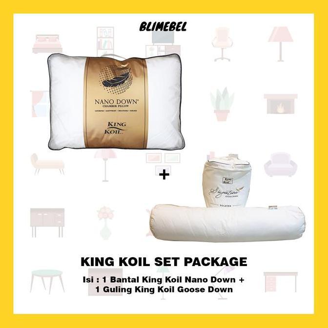 TERLARIS PAKET BANTAL KING KOIL NANO DOWN + GULING KING KOIL GOOSE DOWN