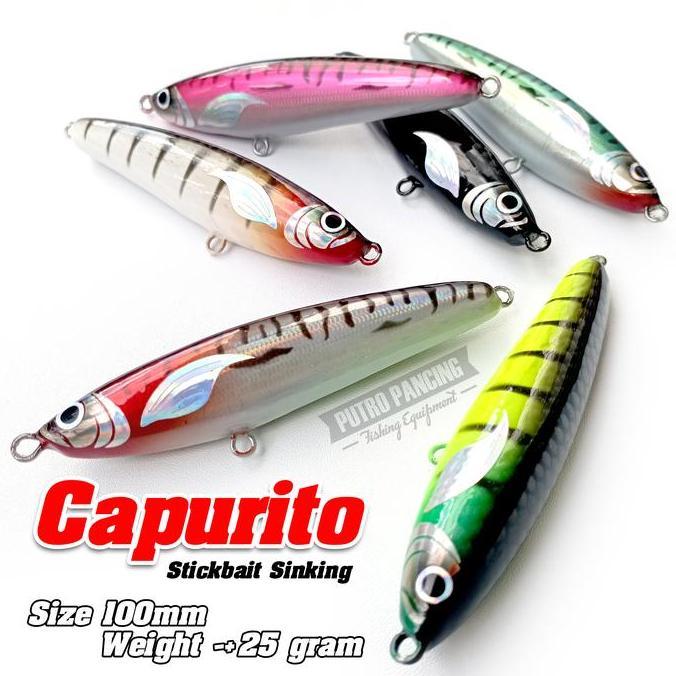 Lure Capurito Stickbait 100mm 25gram Swimmer Sinking