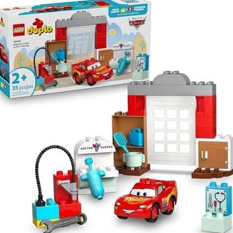 DUPLO Disney and Pixar Cars McQueens Visit to Docs Garage - Lightning McQueen Cars Toy for Prescho
