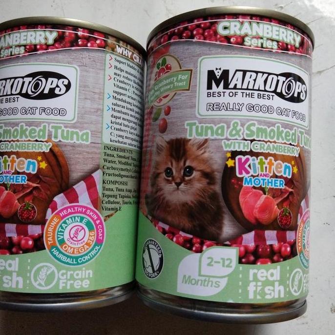 Ready markotops kaleng 400gr kitten tuna smoked tuna kitten