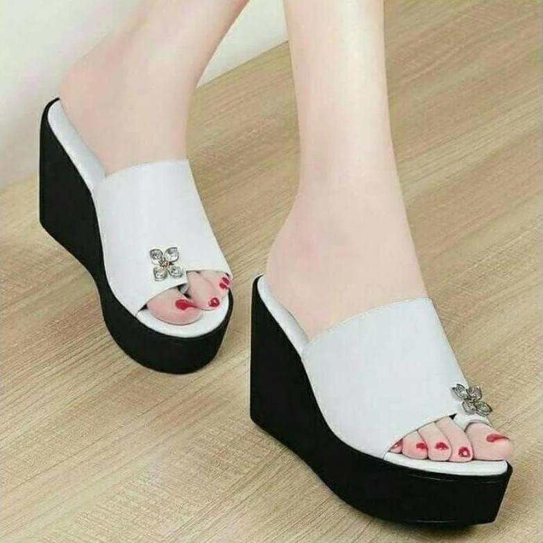 Termurah Sepatu Sandal Wanita Wedges Kulit Sintetis Ed23