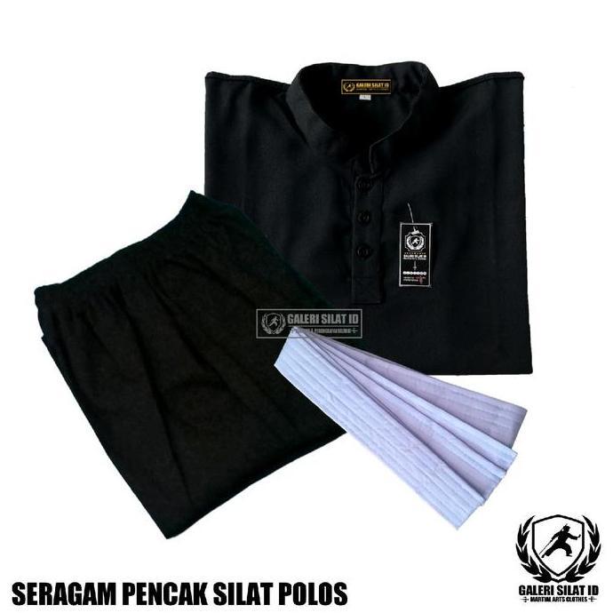 Terbaru [ Galeri Silat Id ] Seragam Pencak Silat Polos Tanpa Logo Baju Celana Sabuk Hitam Putih Untu