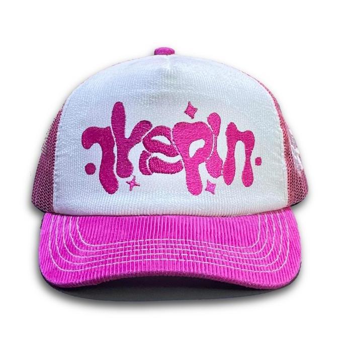 Topi Jaring Trucker Corduroy Pink Hinoto Thisplan original
