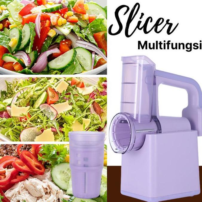 TERLARIS PEMOTONG SAYUR ELEKTRIK SLICER PENGIRIS BAWANG KENTANG KOL ALAT SALAD