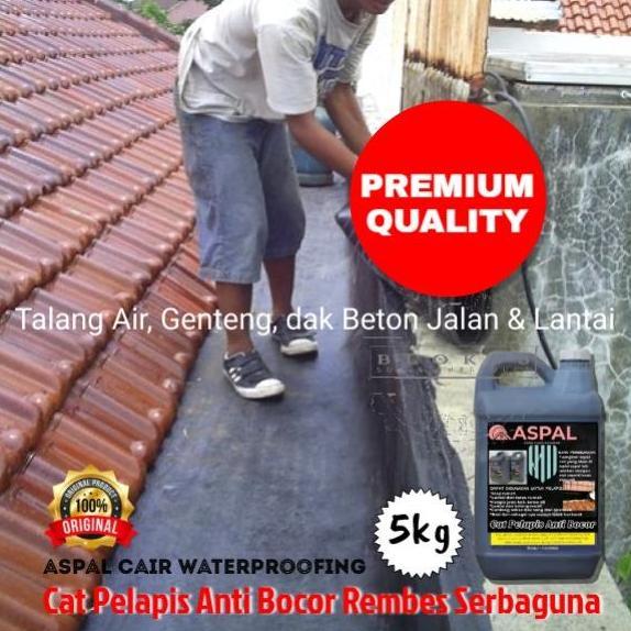 ORIGINAL Aspal Cair Penambal Dinding Dak Anti Bocor Rembes Waterproof Serbaguna No Drop Asphalt Emul