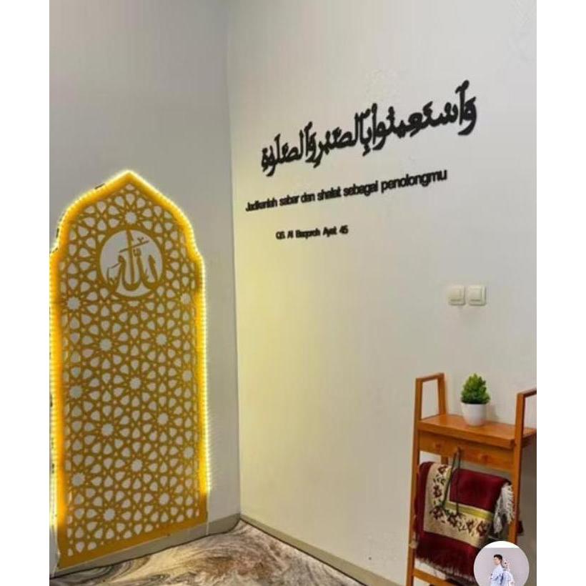 Baru Hiasan Dinding Mihrab Mushola "Mihrab Kubah Lafadz Allah" Masjid /