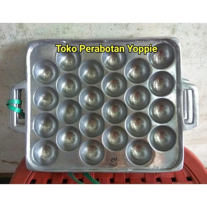 Penggorengan Takoyaki Aluminium - Loyang Takoyaki - Cetakan Telur GM