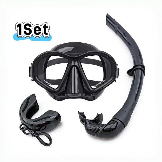 OVERAJA Kacamata Selam Panah Ikan Masker Freedive Apnea Freediving Free Diving Glasses Set Tube Sela