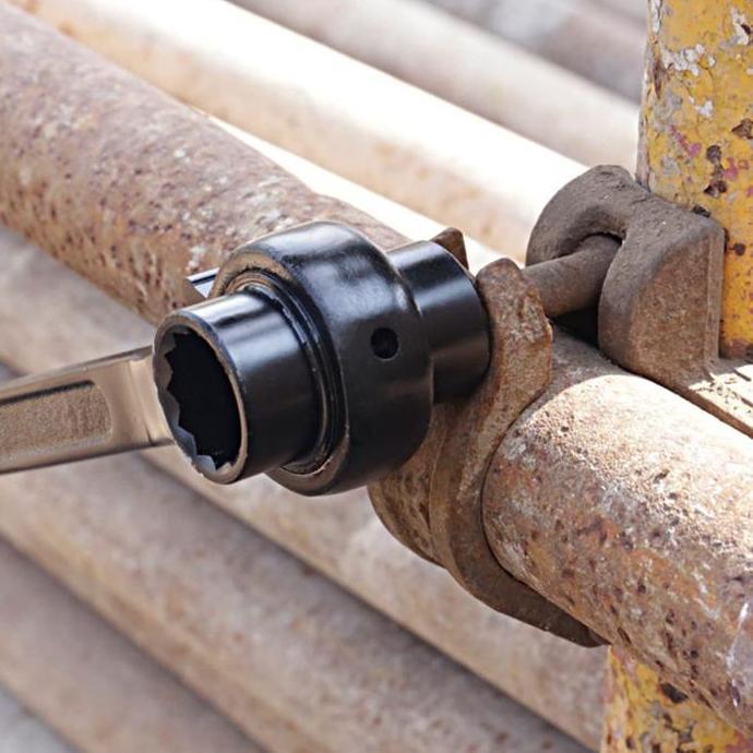 KASDIUM Kunci Ring Rachet 2 Arah Skafolding 12mm-24mm Double Rachet Ring Kunci Pas Ring Torsi Torque