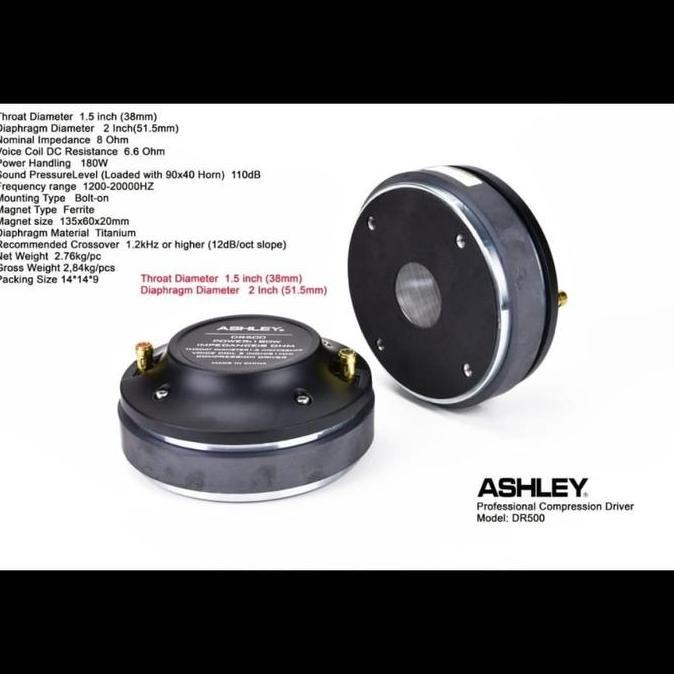 Driver Tweeter Ashley Dr500/Dr 500 Original
