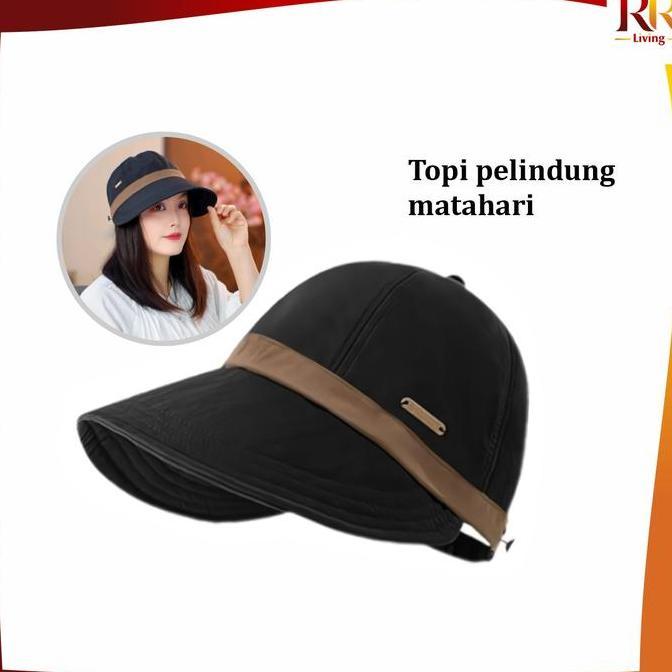 Promo Rr P646 Topi Anti Uv Bahan Adem Pelindung Matahari Gaya Modern / Topi Wanita Korea Fashion Den