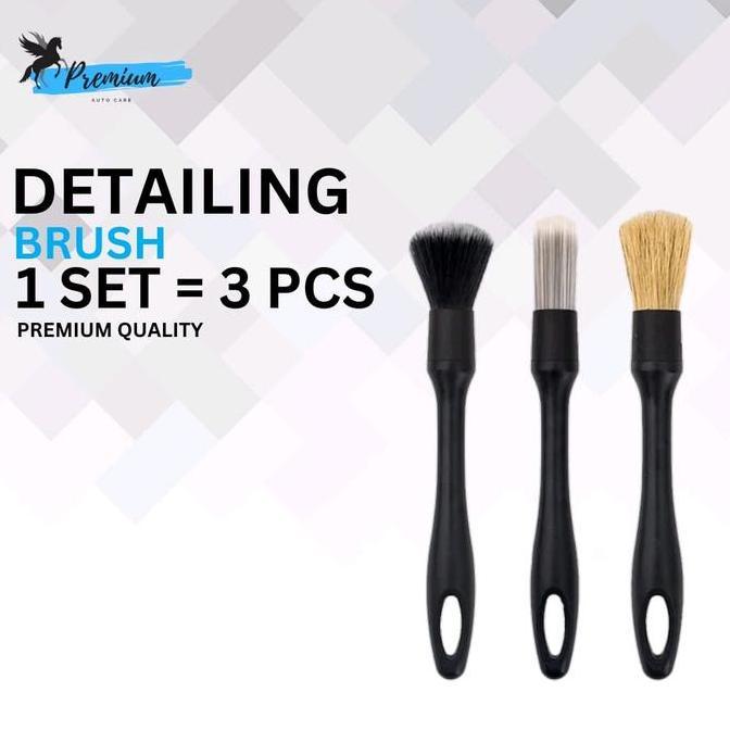 RACERPO Detailing Brush Premium / Kuas Detailing Premium Quality (1 SET = 3 PCS)