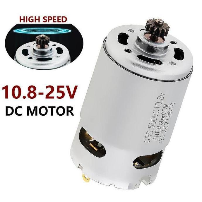 SOJEHBOW Dinamo DC Motor RS550 (RS-550) 21V High Speed 9 Gigi & 12 Gigi, Pengganti Sparepart untuk B