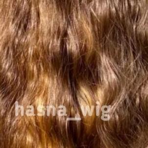 Wig Pria Rambut Panjang Keriting Warna Ombre Hitam Pirang