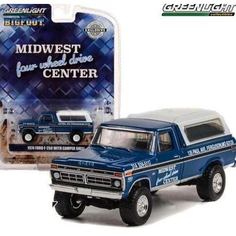 30345 GREENLIGHT 1/64 1974 FORD F-250 MIDWEST FOUR WHEEL CAMPER SHELL
