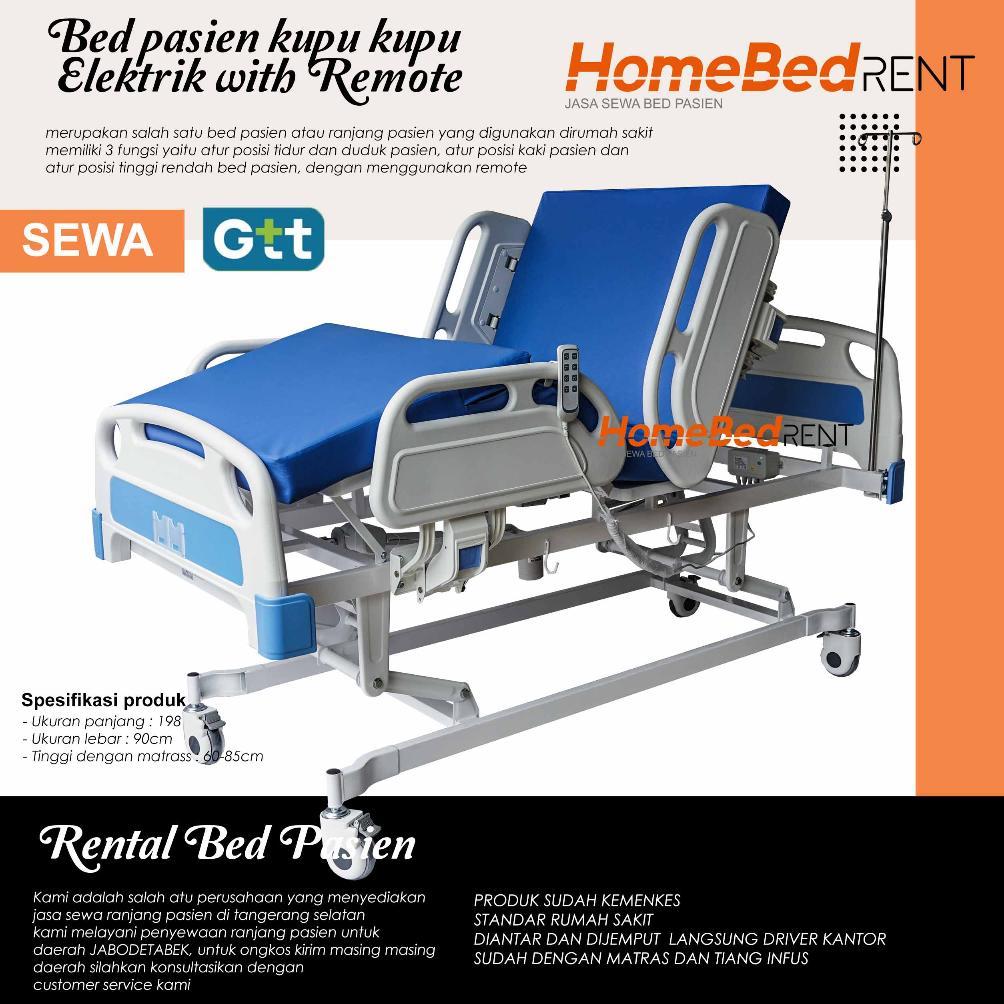 SEWA Bed Pasien Rumah Sakit Elektrik Kupu | Ranjang Electric Remote terlaris