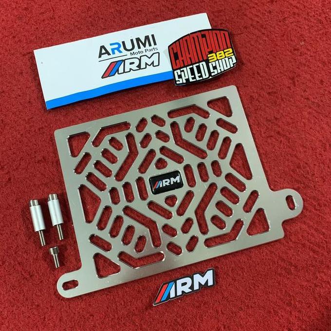 Cover Radiator Arumi ARM Cyber Silver All New NMAX 2020 2021 2022
