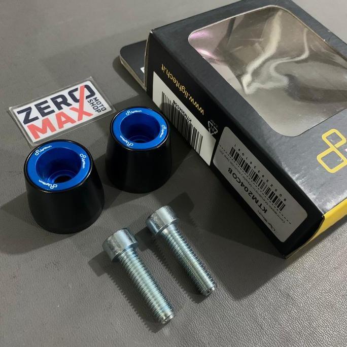 Bar End Jalu Stang Lightech Racing Italy Kawasaki M8 Baut 12 Biru