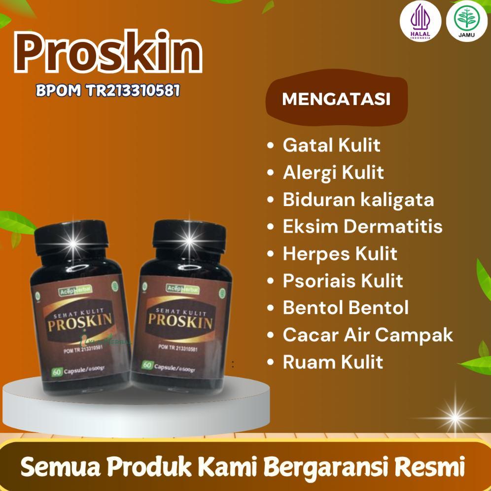 Proskin - Sehat Kulit Proskin - Obat Spesialis Kulit Gatal Dan Alergi - 60 Kapsul terlaris
