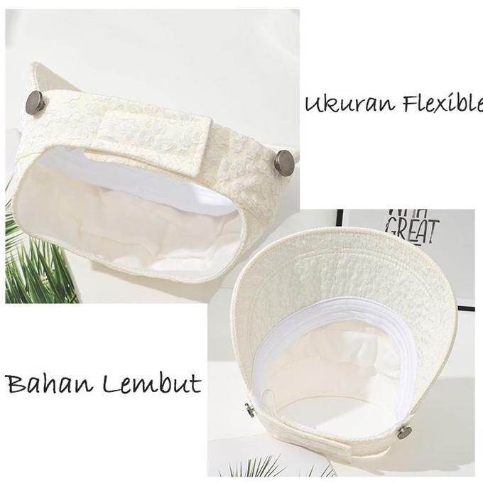 COD Topi Visor Lipat Wanita Style Korea Hat Casual Pelindung Sinar UV HAT19