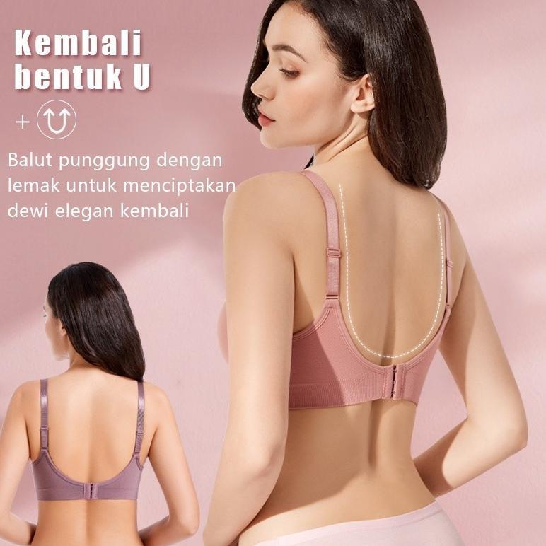 New Arrival 2Pcs Bra Menyusui Bahan Katun Jumbo Kancing Depan Tanpa Kawat Bh Menyusui
