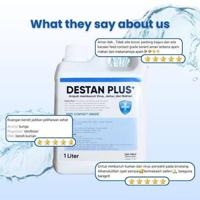 Ready Destan Plus 1 L - Desinfektan Serbaguna - Desinfektan ruangan - Desinfektan Aman untuk Hewan -